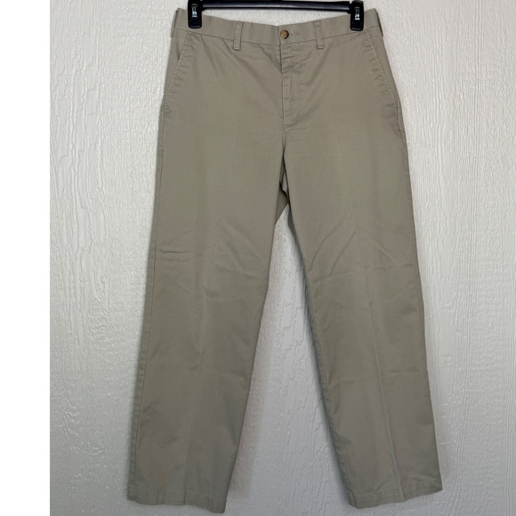 croft & barrow Other - Croft & Barrow Mens Khaki Chino Pants Tan Flat Front 32x30 (Measures 32x28)